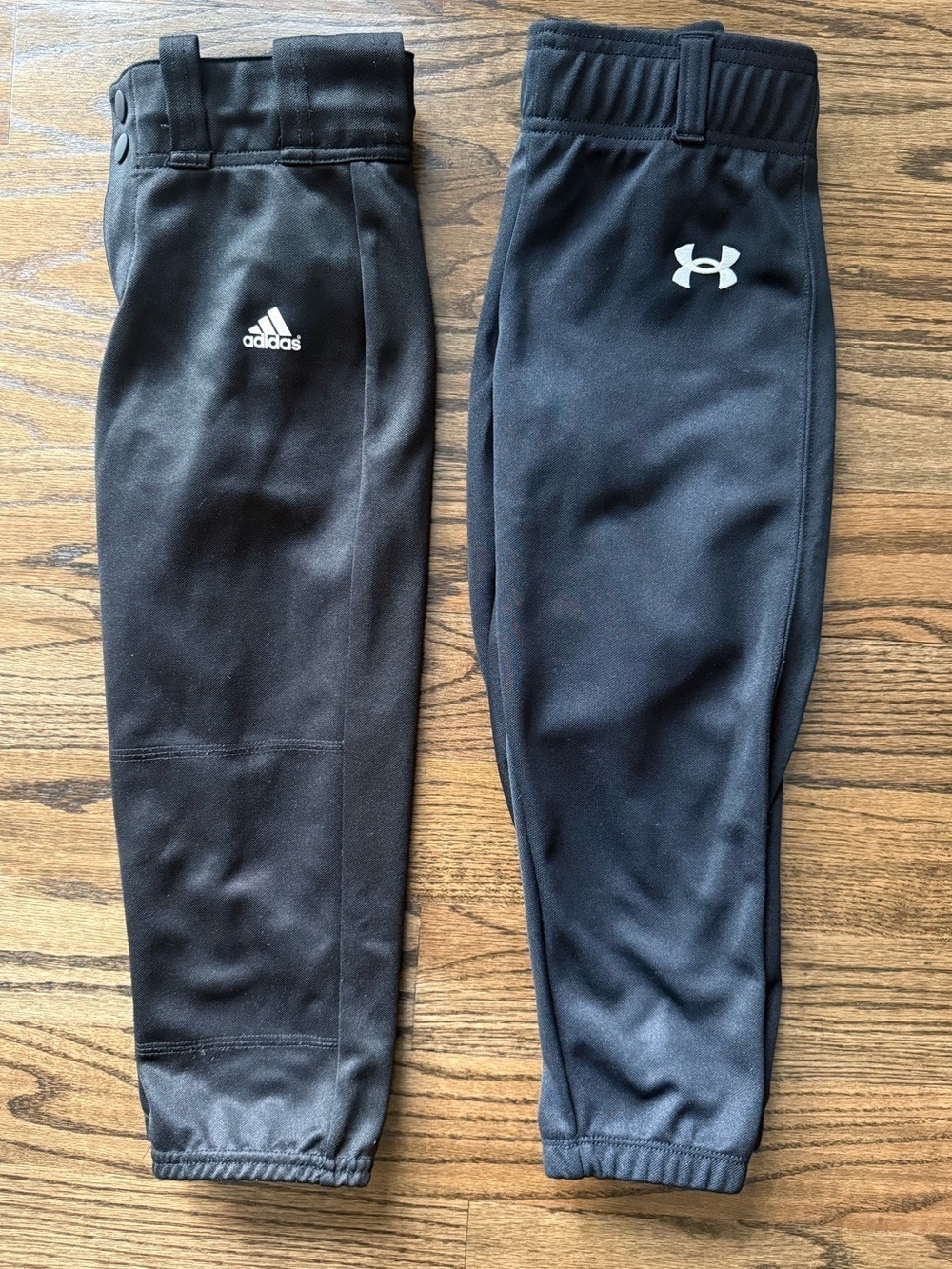 Adidas Under Armour Girl Softball Pants Black Bundle of Two Small